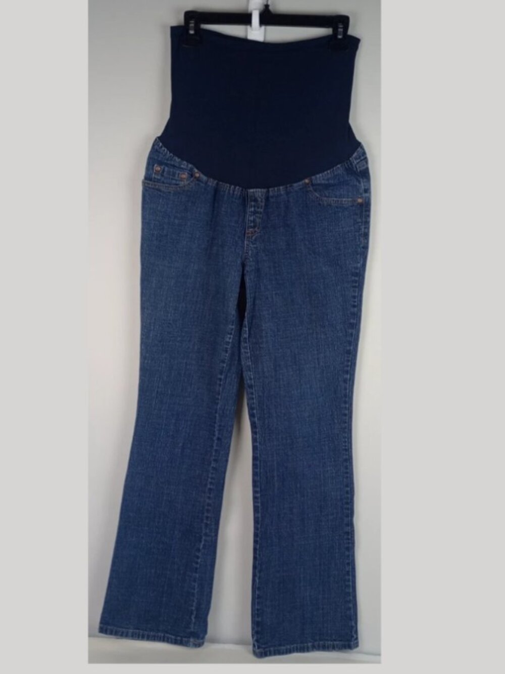 Duo Maternity Women's L Dark Blue Denim‎ Full Panel Jeans